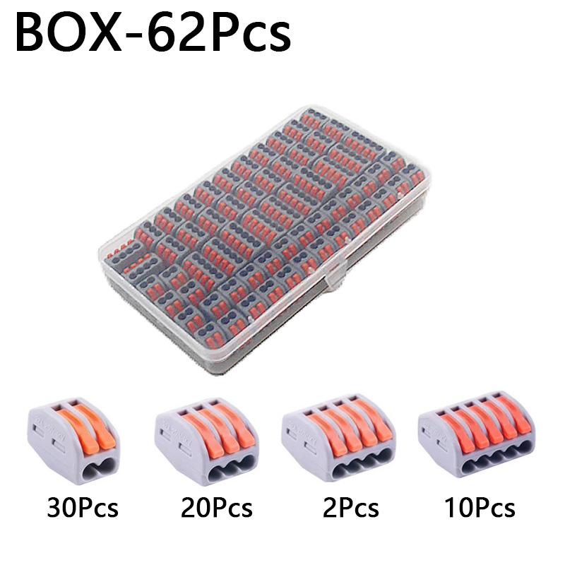Home Improvement Mall - 10/62pcs Quick Connect Terminals, Screw Free,