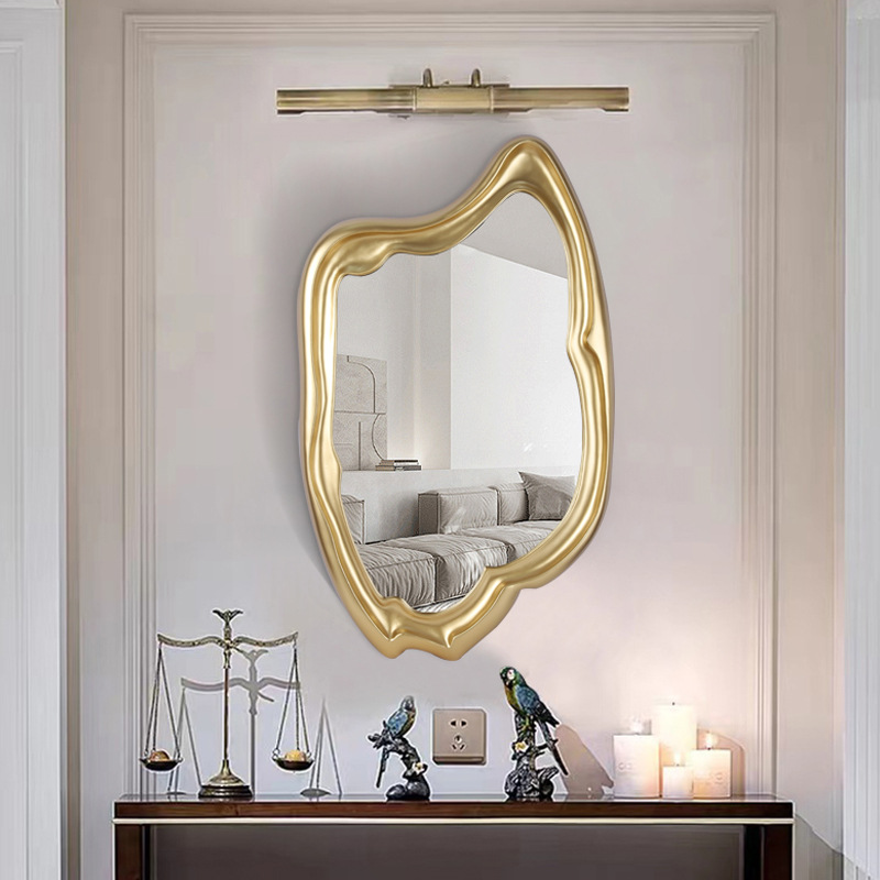 Home Improvement Background - Nordic special-shaped gold background wall decorative