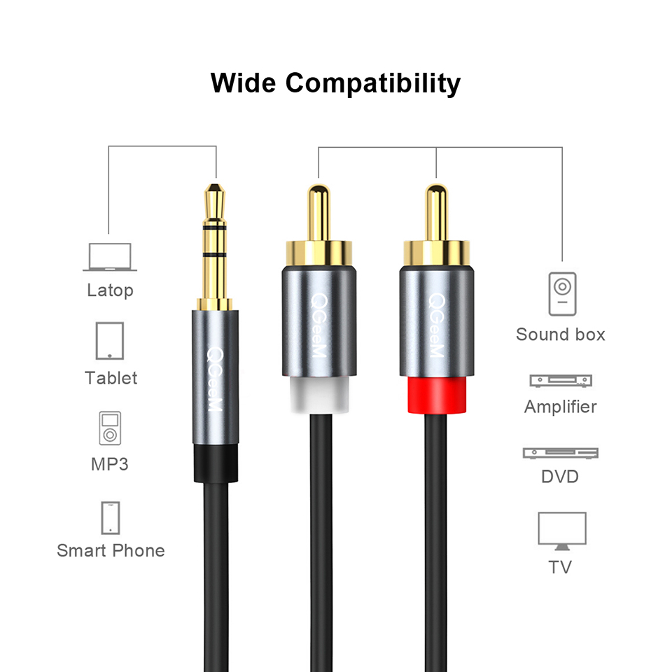 QGeeM RCA Cable 2RCA to 3.5 Au - đánh giá và giá Home Improvement Dvd