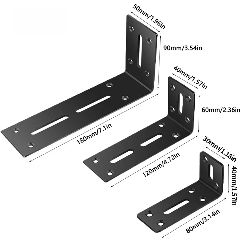2pcs 90 degree black brackets, - đánh giá và giá Home Improvement Mall