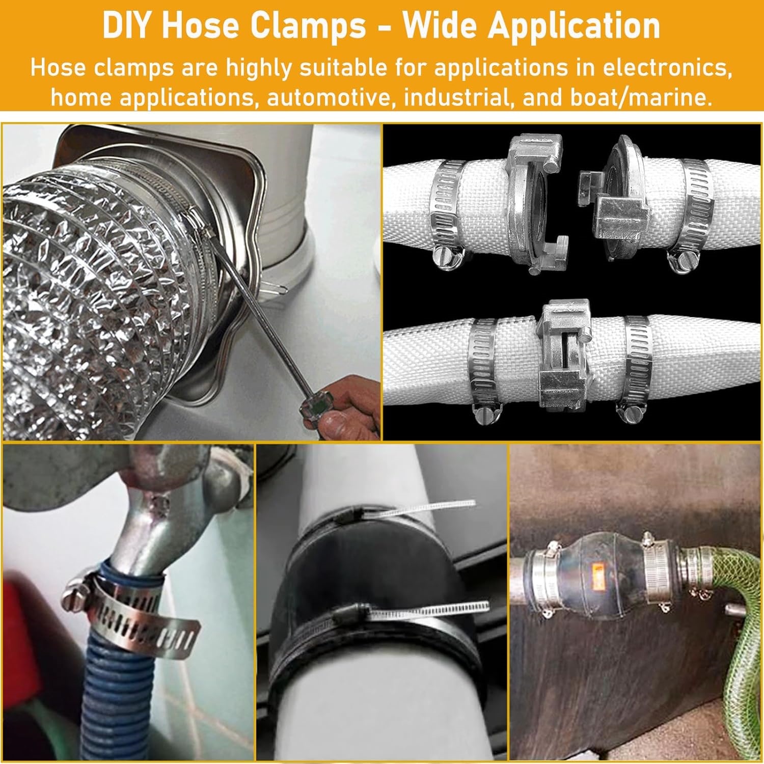 Hose Clamps Stainless Steel, L - đánh giá và giá Hose Clamp Assorted