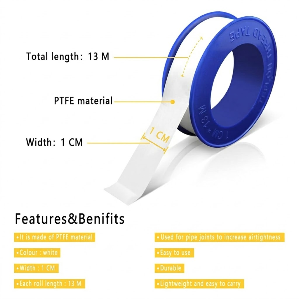 YITAPE 3/6 Rolls PTFE Thread S - đánh giá và giá Plumbing Tape Ptfe