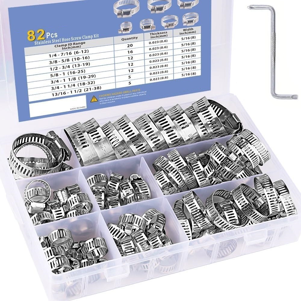 82Pcs Hose Clamp Assortment St - đánh giá và giá Hose Clamp Assorted