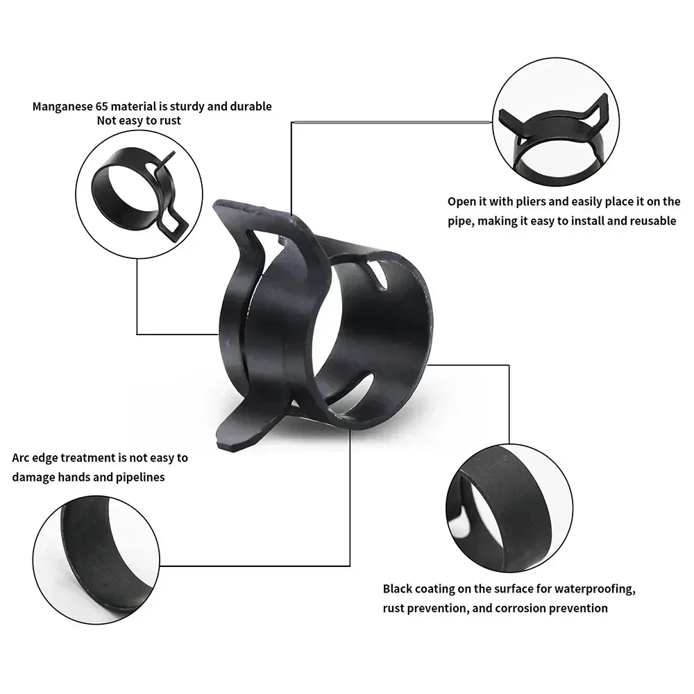 140pcs 6-22mm Black Q673B Vacu - đánh giá và giá Hose Clamp Assorted