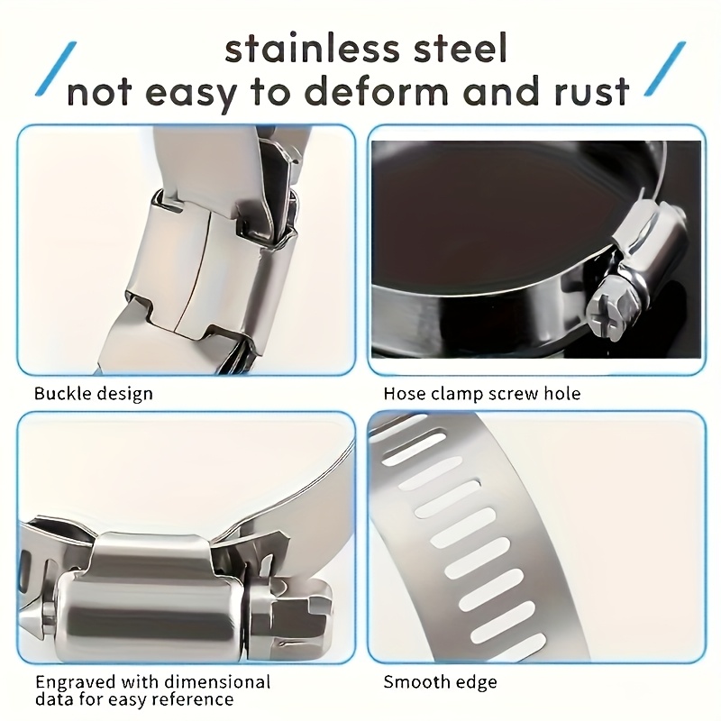 40/50Pcs Stainless Steel Hose  - đánh giá và giá Hose Clamp Assorted