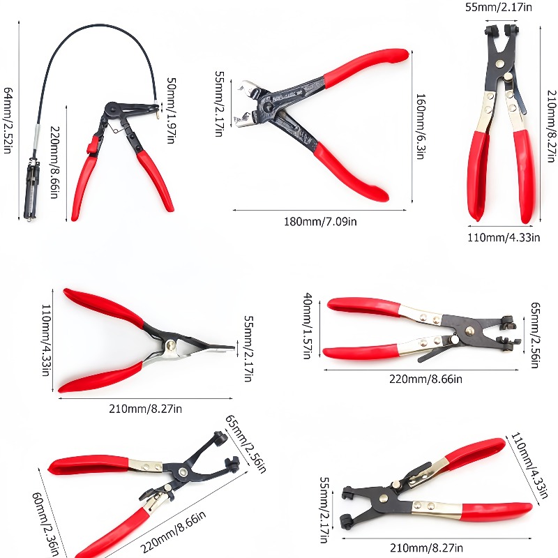 9PCS Long Handle Hose Clamp Pl - đánh giá và giá Hose Clamp Assorted