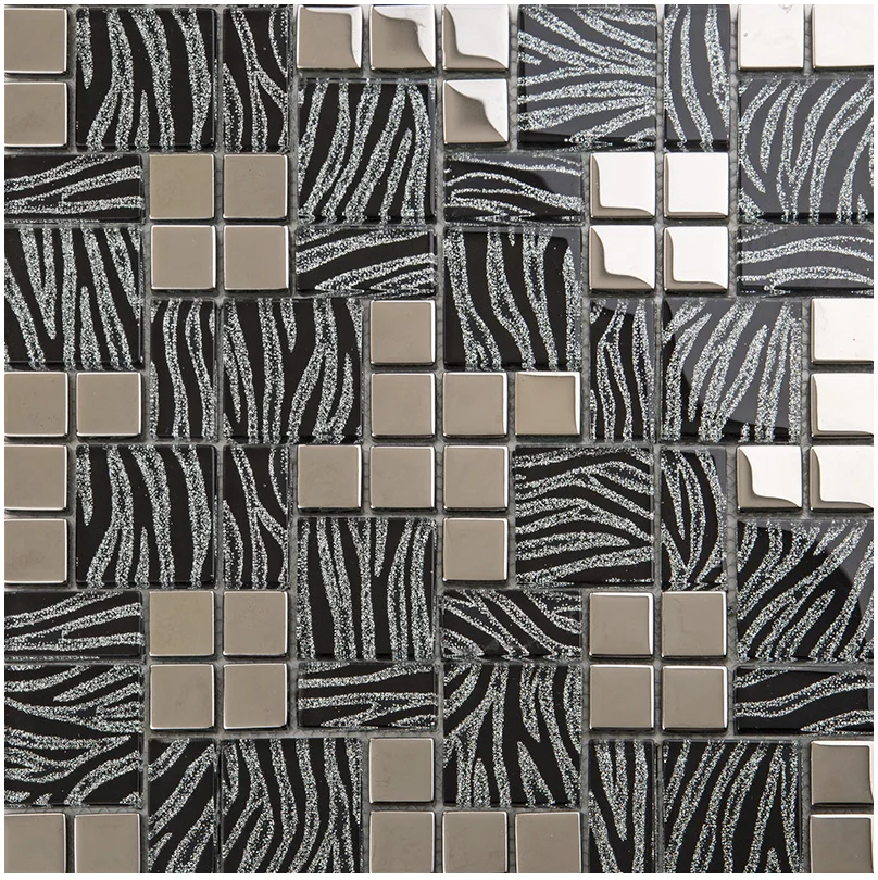 Luxury Black Silver Glass  Mos - đánh giá và giá Home Improvement Background