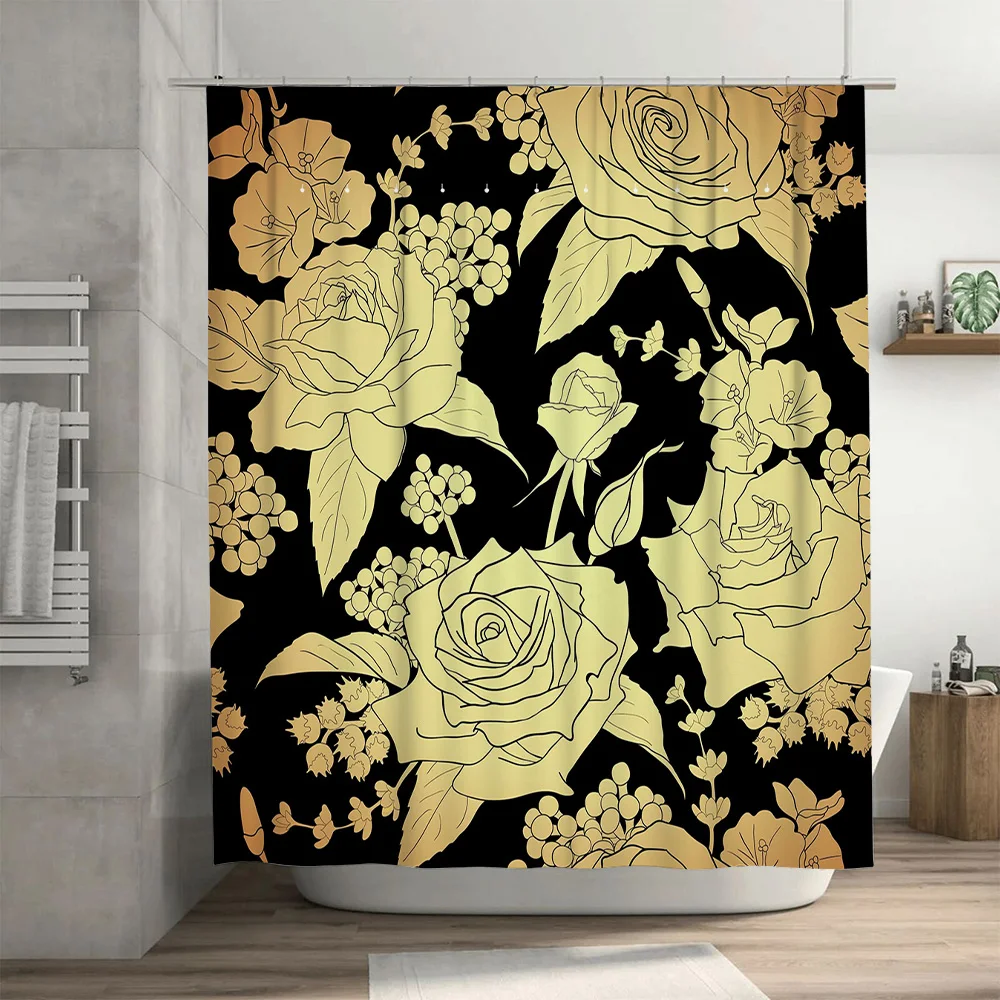 Luxury Golden Floral Shower Cu - đánh giá và giá Home Improvement Background