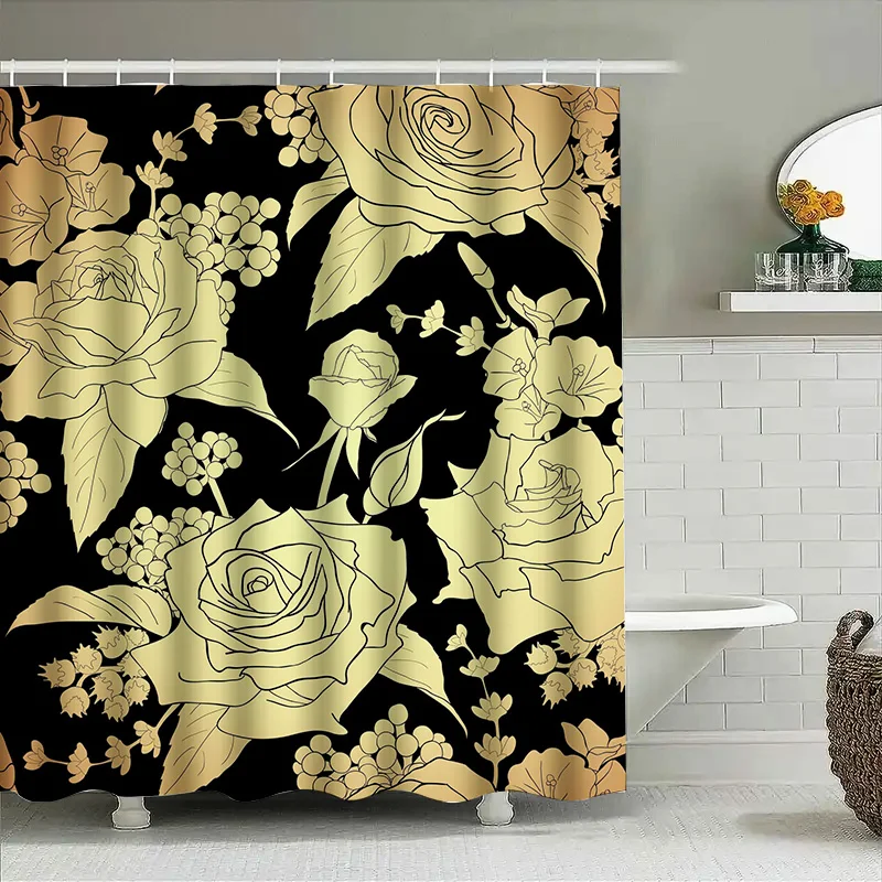 Luxury Golden Floral Shower Cu - đánh giá và giá Home Improvement Background
